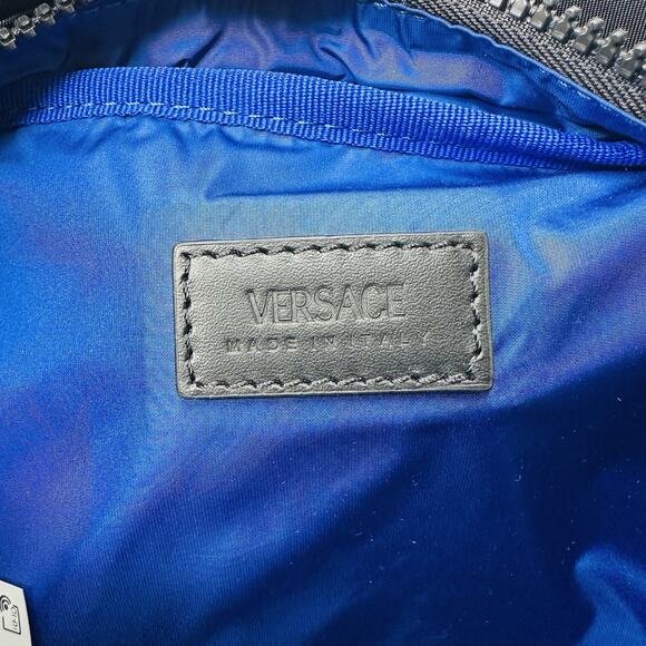 NWT Versace La Medusa Pallazo Black Nylon Fanny Pack Bum Belt Sling Bag $900 - Picture 12 of 13